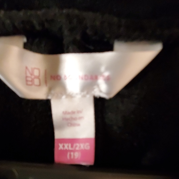 Like new black velour long pants - Picture 2 of 2